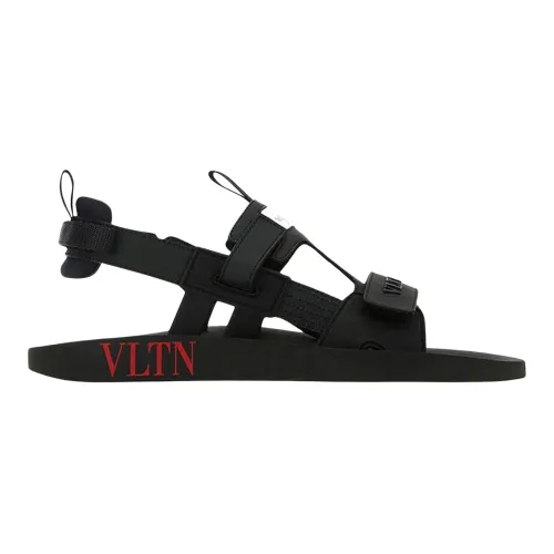 Valentino Garavani , Valentino Alodie Leather Sandals ,Black male, Sizes: