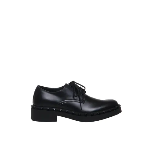 Valentino Garavani , Valentino Garavani Flat shoes Black ,Black male, Sizes: