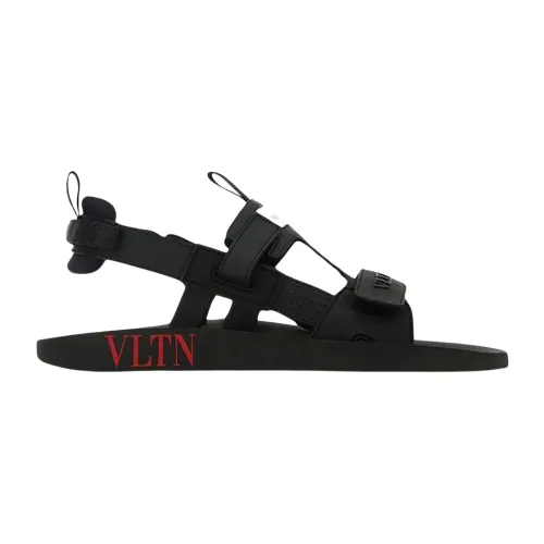 Valentino Garavani , Vlnt Leather Sandals ,Black female, Sizes: