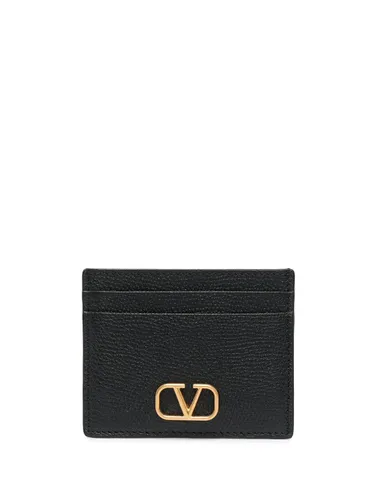 Valentino Garavani VLogo Signature leather cardholder - Black