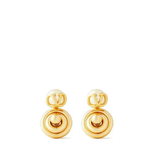 VALENTINO GARAVANI Vlogo Signature Pearl Earrings - Gold