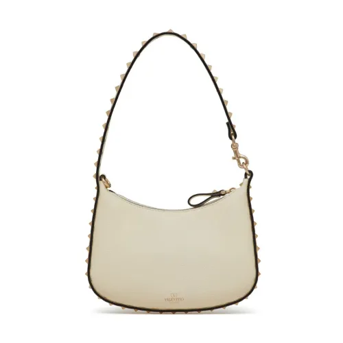 Valentino Garavani , White Leather Bags with Zip Fastening ,White female, Sizes: ONE SIZE