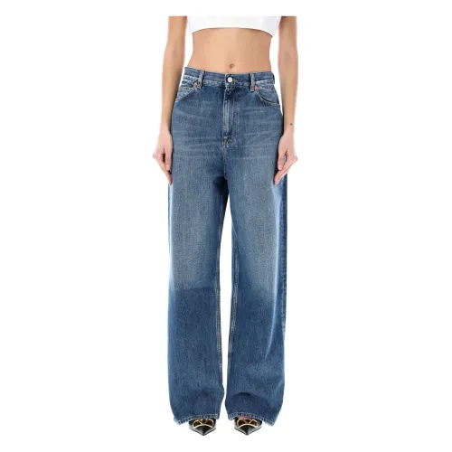 Valentino Garavani , Womens Clothing Jeans Light Blue Ss24 ,Blue female, Sizes: