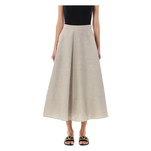 Valentino Garavani , Women's Clothing Skirts Beige Ss24 ,Beige female, Sizes: