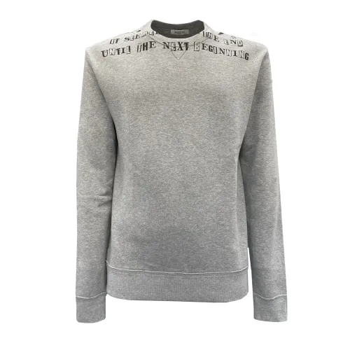 Valentino , Gray Logo Sweatshirt for Men ,Gray male, Sizes: