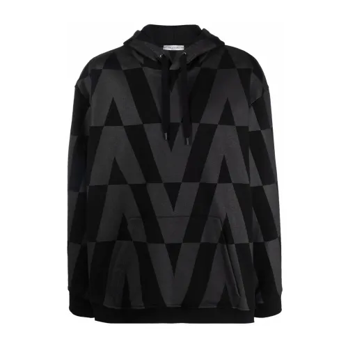 Valentino , Hooded sweatshirt ,Black male, Sizes: