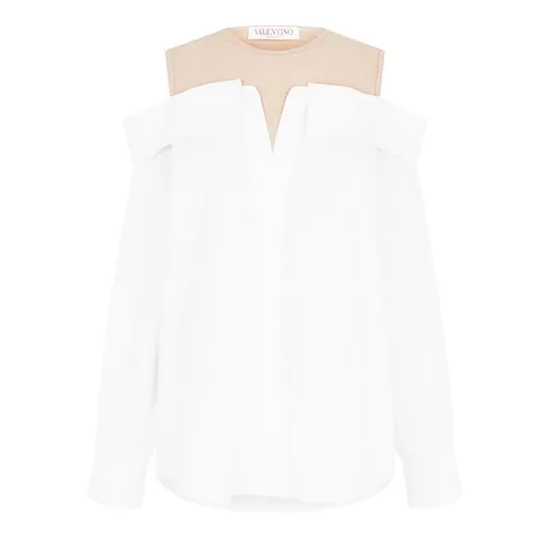 VALENTINO Layered Long Sleeve Shirt - White
