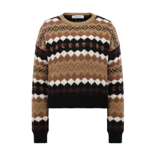 Valentino , Logo Sweater ,Brown female, Sizes: