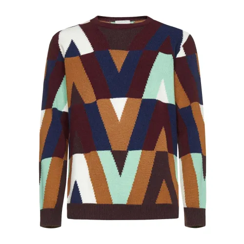 Valentino , Luxurious Wool and Cashmere Sweater ,Multicolor male, Sizes:
