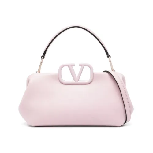 Valentino , Maxi VLogo Signature Leather Tote Bag ,Pink female, Sizes: ONE SIZE