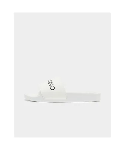Valentino Mens Logo Sliders in White