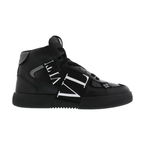 Valentino , Mid-Top Black Sneaker ,Black male, Sizes: