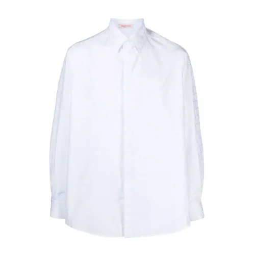 Valentino , Optical White VLogo Shirt ,White male, Sizes: