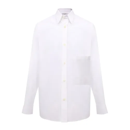 Valentino , Oversized Cotton Shirt for Men ,White male, Sizes: