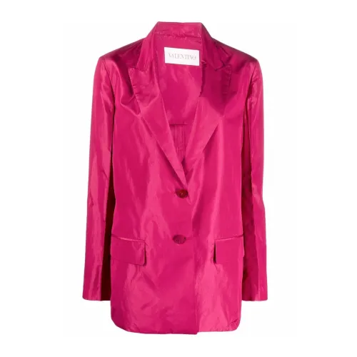 Valentino , Pink Silk Jacket for Women ,Pink female, Sizes: