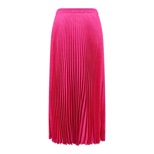 Valentino , Pink Silk Skirt with Zipper Closure ,Pink female, Sizes: