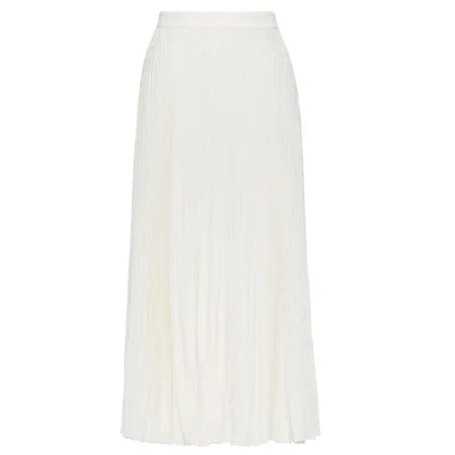 Valentino , pleated midi skirt ,White female, Sizes: