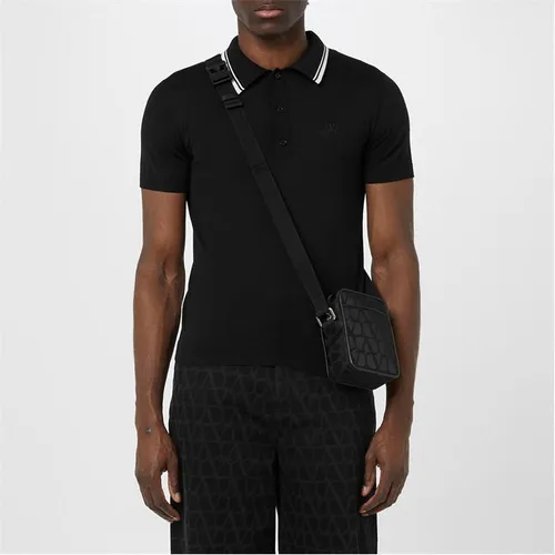 VALENTINO Short Sleeve Vlogo Polo Shirt - Black