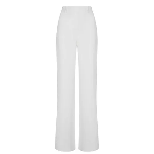 VALENTINO Silk-Crepe Wide Leg Trousers - White