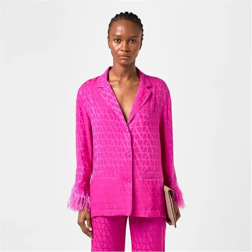 VALENTINO Toile Iconographe Silk Shirt - Pink