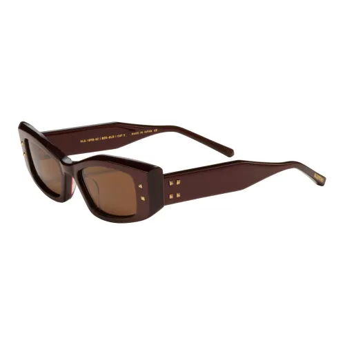 Valentino , V-Quattro Sunglasses ,Brown female, Sizes: