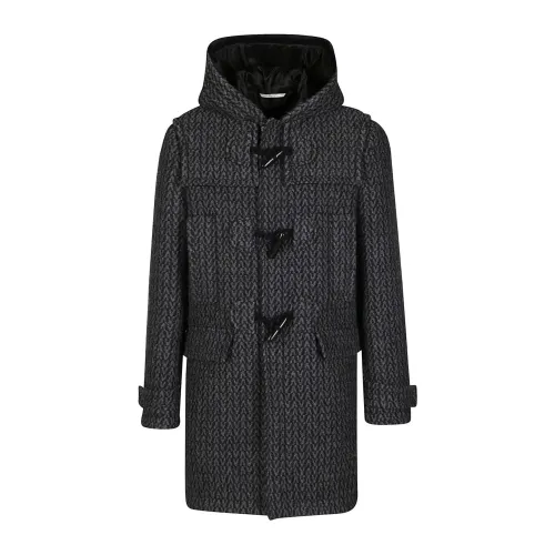 Valentino , Valentino Spigola Wool Coat ,Gray male, Sizes: