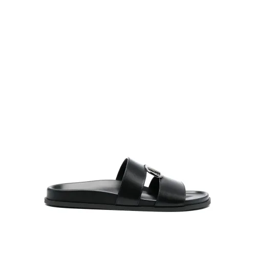 Valentino , Vlogo Signature Sandals ,Black male, Sizes: