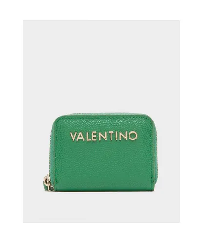 Valentino Womens Accessories Divina Coin Purse in Green Faux Leather - One Size