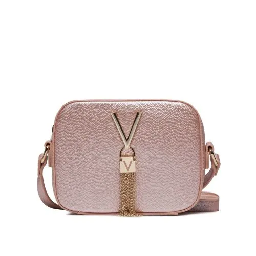 Valentino Womens Metallic Rose Divina Camera Bag