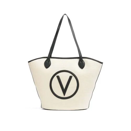 Valentino Womens Natural Black Covent Shopping Bag