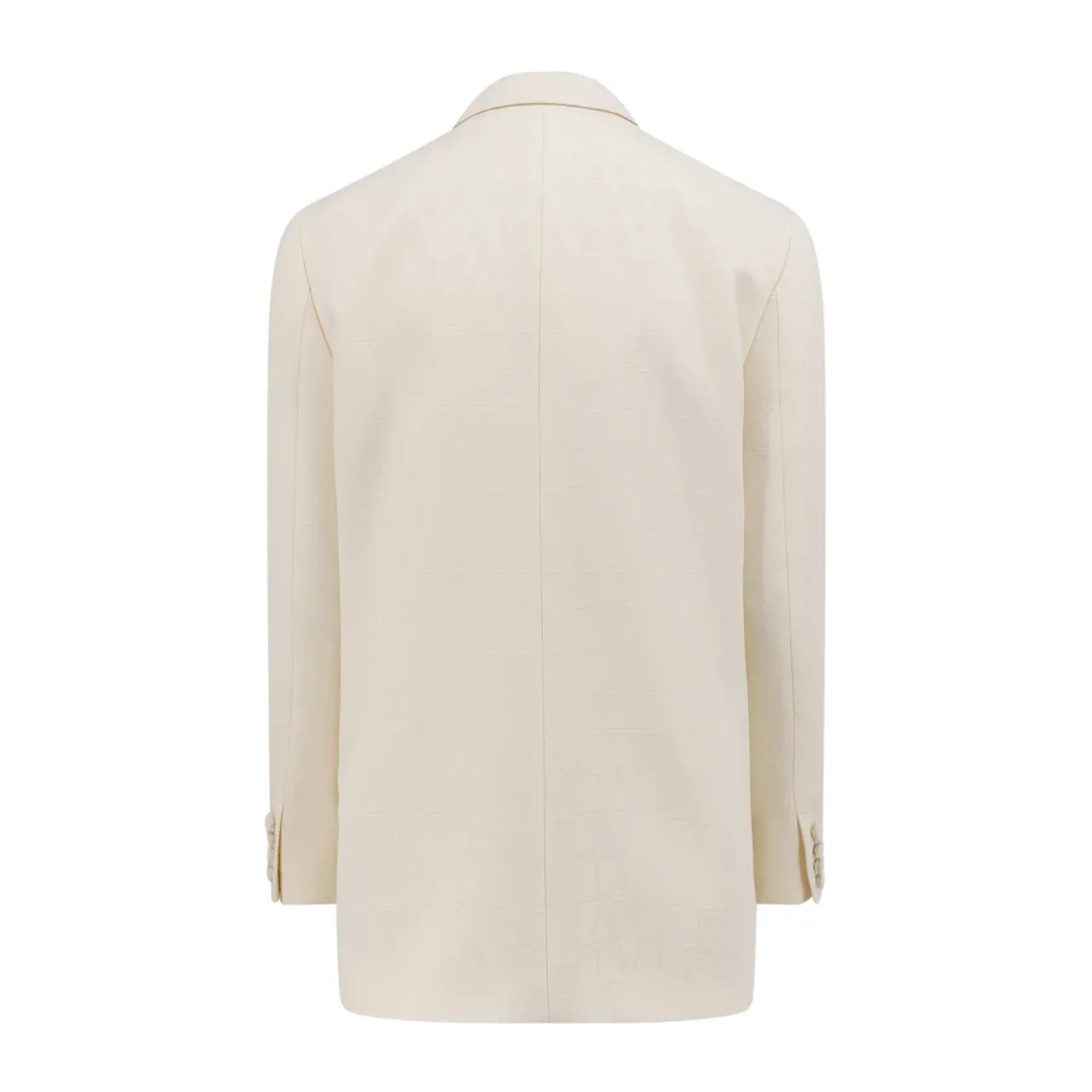 Valentino , Wool and Silk Blazer with Iconographe Motif ,White female, Sizes: