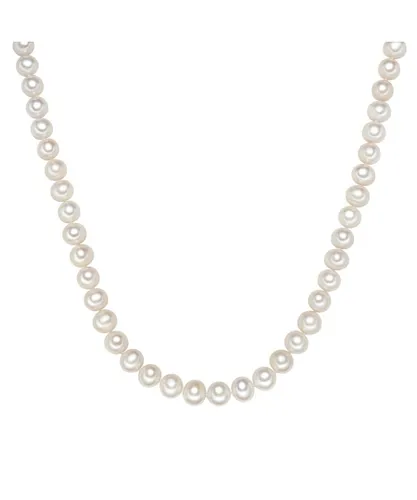 Valero Pearls Womens Female Fresh Water Cultured Pearl(s) Necklace - White Sterling Silver - One Size