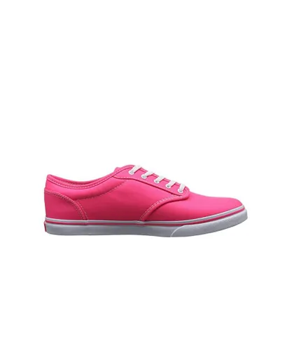 Vans Atwood Low Lace-Up Pink Canvas Womens Plimsolls NJO5T1
