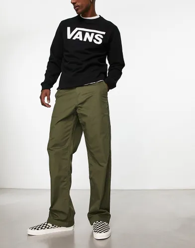 Vans Authentic loose fit chinos in green-Brown