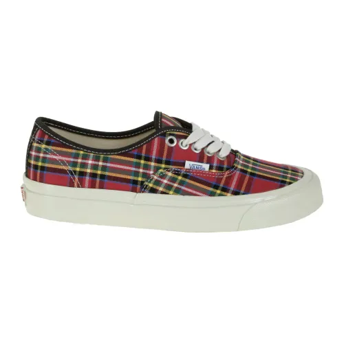 Vans , Authentic Scottish Print Sneakers ,Red male, Sizes: