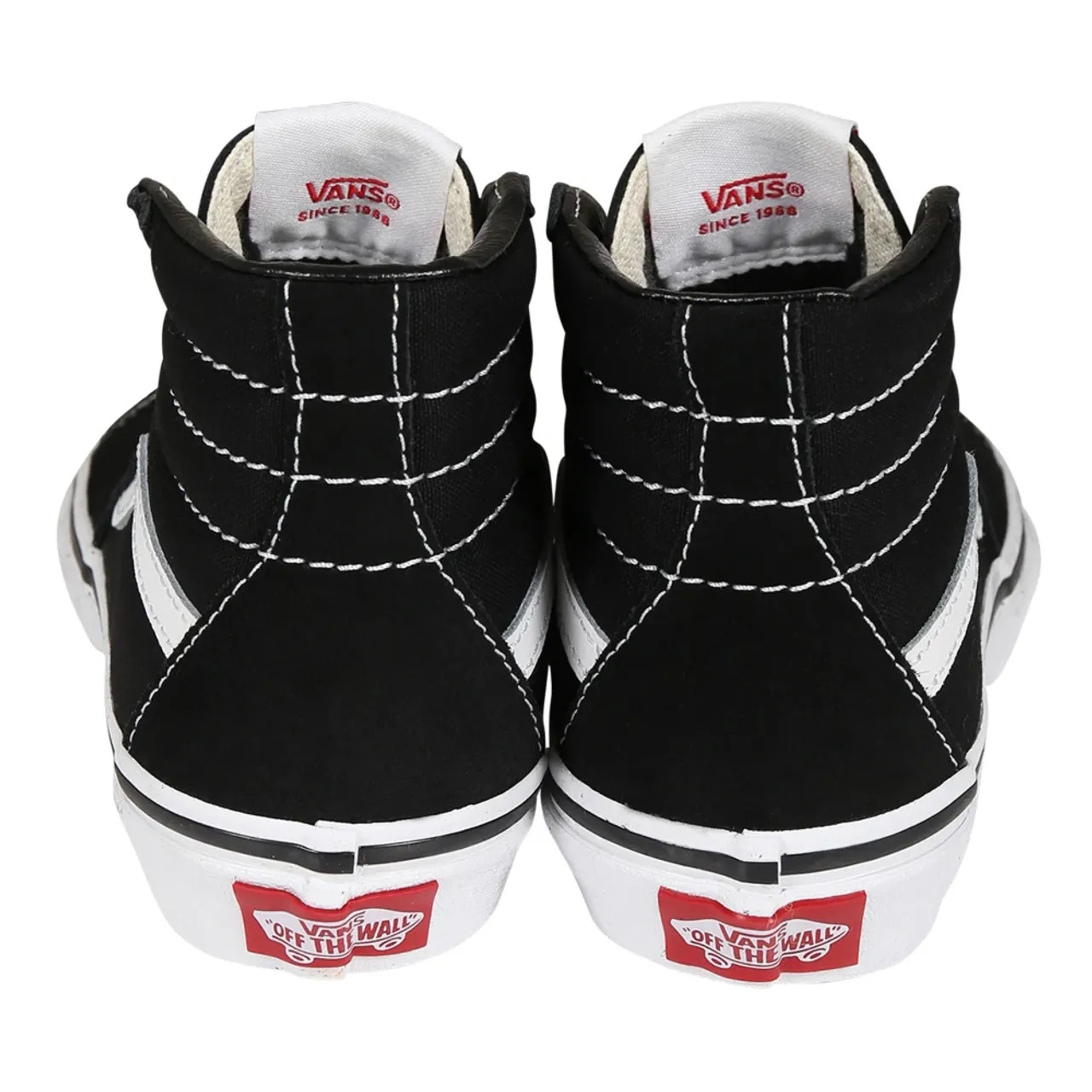 Vans , Black High-Top Sneakers with Waffle Sole ,Black unisex, Sizes: