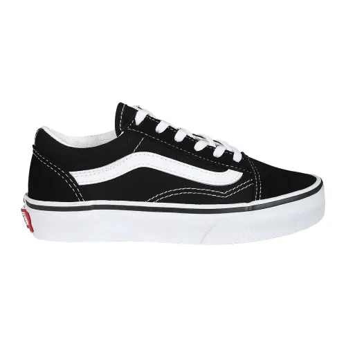 Vans , Black Leather and Textile Sneakers ,Black unisex, Sizes: