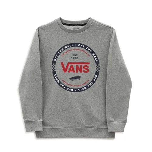 Vans Boys Logo Check Sweatshirt - Cement Heather