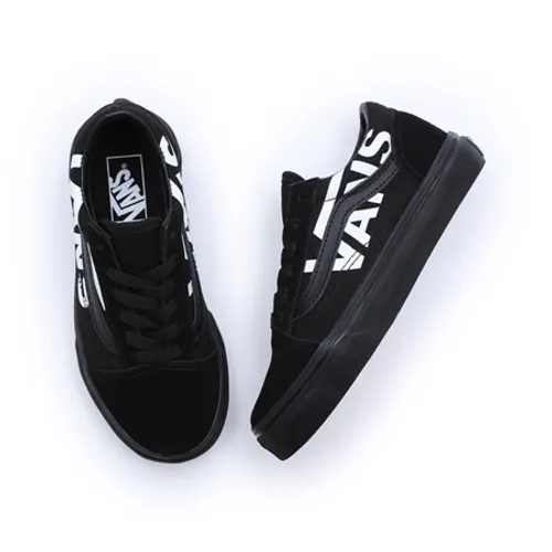Vans Boys Old Skool Shoes - Logo Black & White - UK 6 (EU 39)