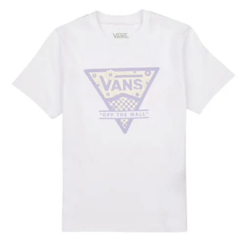 Vans  CHECKER FLORAL TRIANGLE BFF  girls's Children's T shirt in White