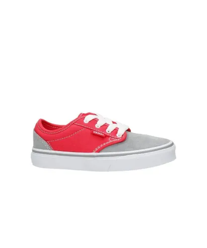 Vans Childrens Unisex Atwood Two Tone Lace-Up Pink Canvas Kids Plimsolls K2UC73