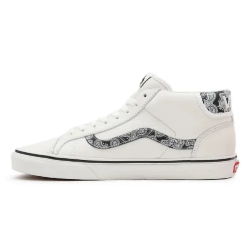Vans , Classic Paisley Mid Skool 37 Shoes ,White male, Sizes: