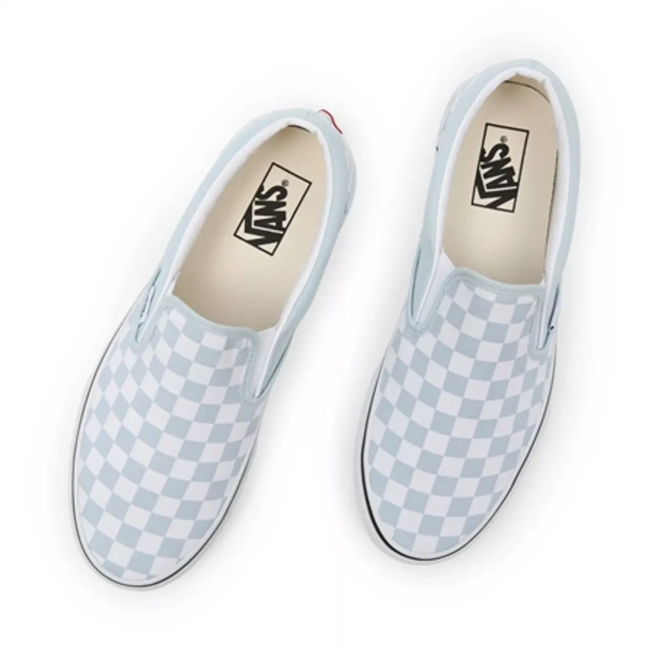 Vans Classic Slip On Shoes - Checherboard & Canel Blue - UK 4 (EU 36.5)