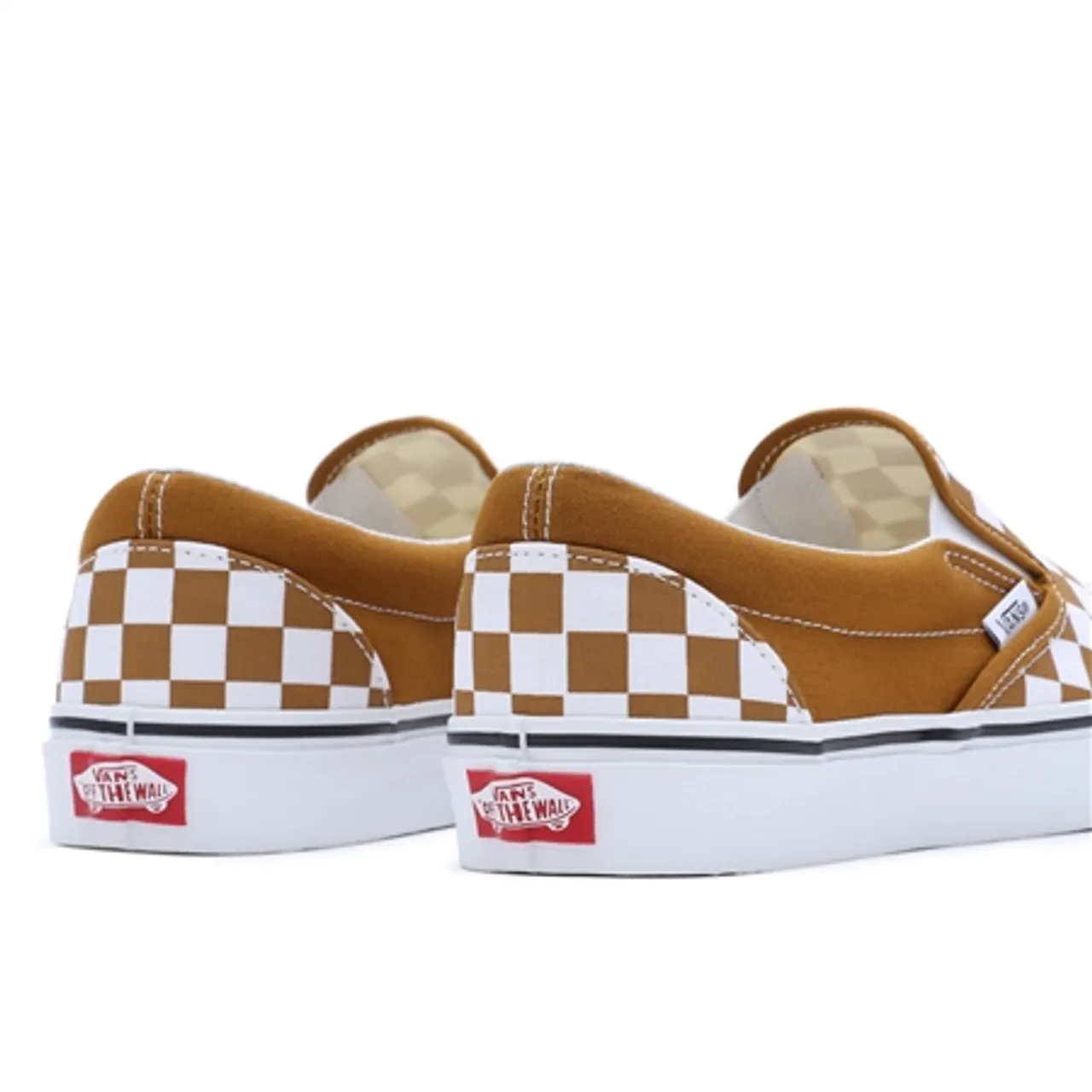 Vans Classic Slip On Shoes - Checkerboard Golden Brown - UK 8 (EU 42)