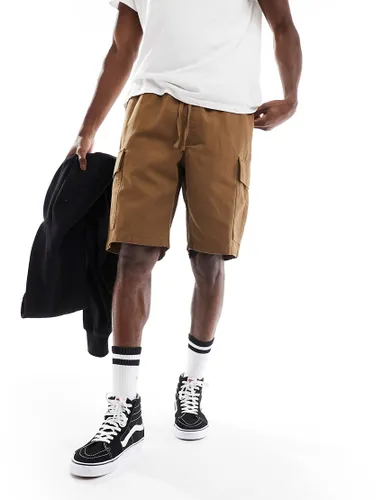 Vans loose cargo shorts with pockets in brown