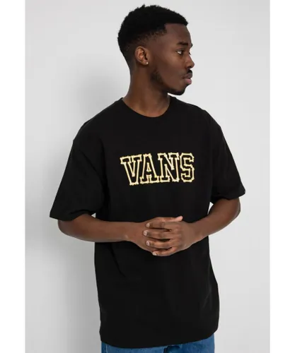 Vans Mens Bones SS T Shirt in Black Cotton