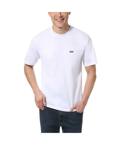 Vans Mens Men’s Left Chest Logo T-Shirt in White Cotton
