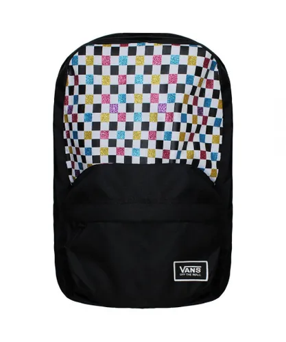 Vans Mens Off The Wall Glitter Checkered Backpack - Black/White - One Size