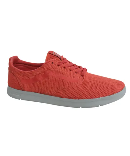 Vans Mens Off The Wall Iso Textile Trainers Lace Up Coral Red Shoes VHHZU0 B119C