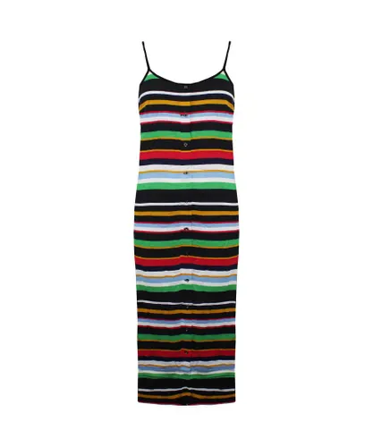 Vans Off The Wall Sleeveless Striped Multicoloured Womens Midi Dress VN0005HW448 - Multicolour Cotton